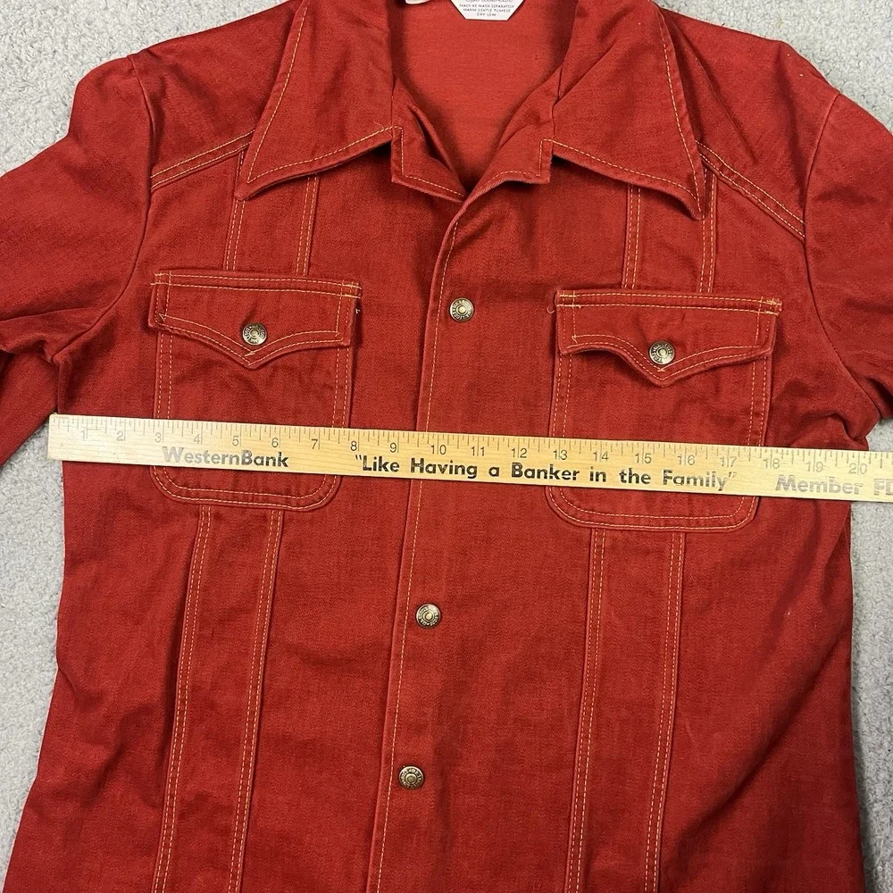 Vintage 70s Mr Leggs‎ Sportswear Jacket Red Coat & Matching Pants Western Style